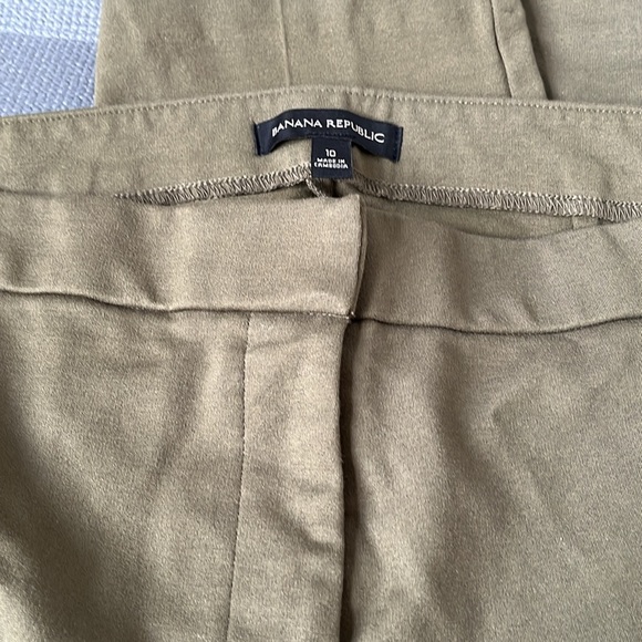 Banana Republic Premium Ponte Legging Work Pant Womens 10 Green Tapered Leg - Picture 2 of 3